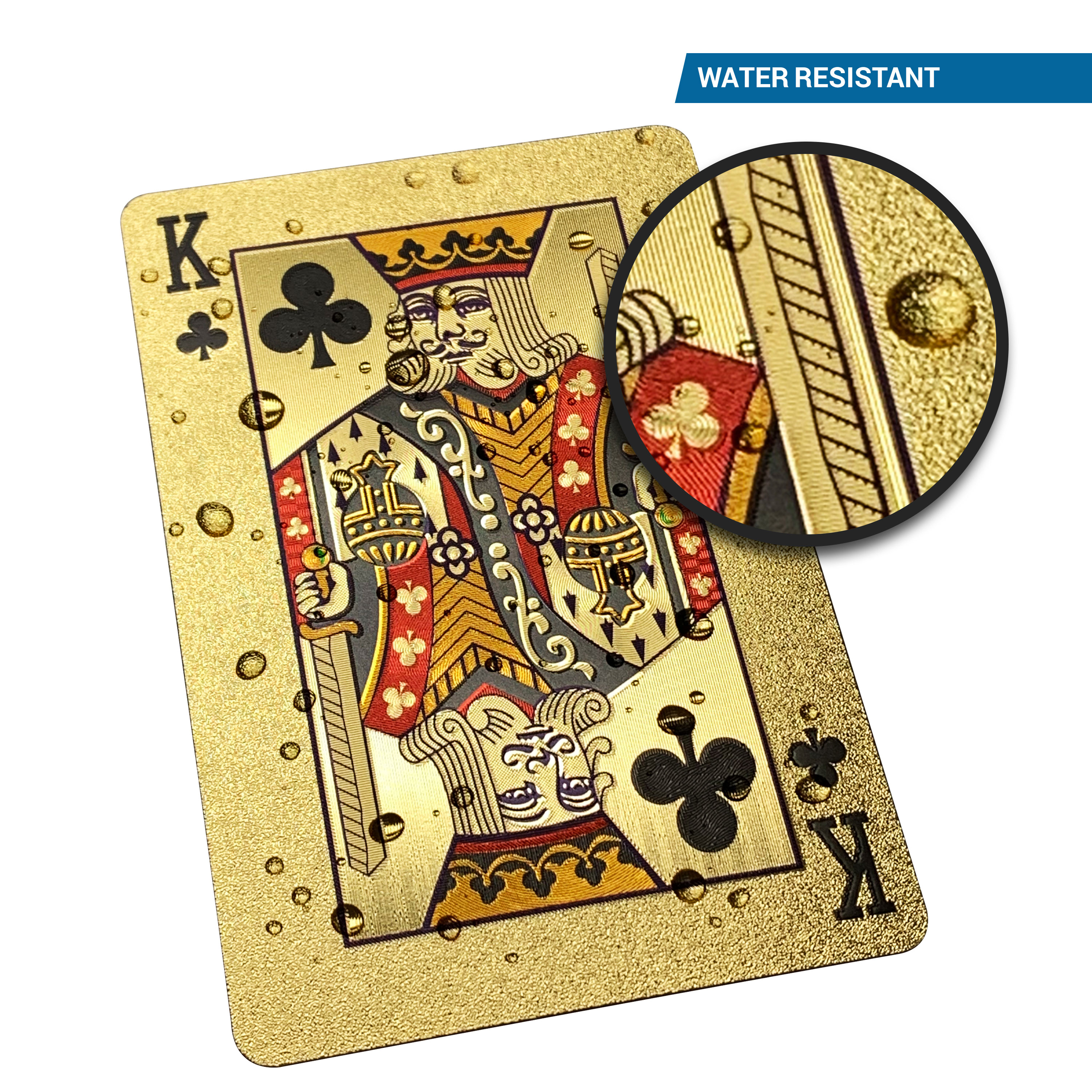ROK Hardware 24K Gold Dollar Foil Style Plastic Poker Playing Cards